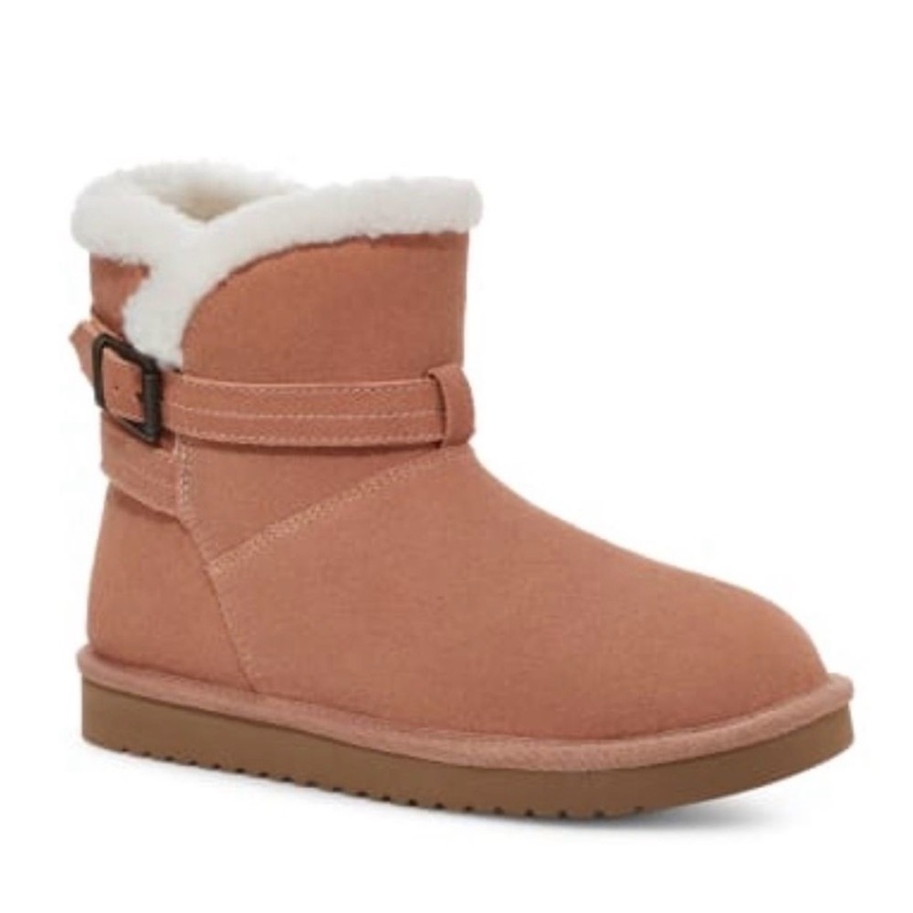 UGG KOOLABURRA Delene Mini In Mauve Pink Suede Warm Winter Booties Size 10